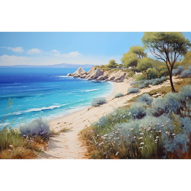 Mediterranean Seaside Oil Canvas